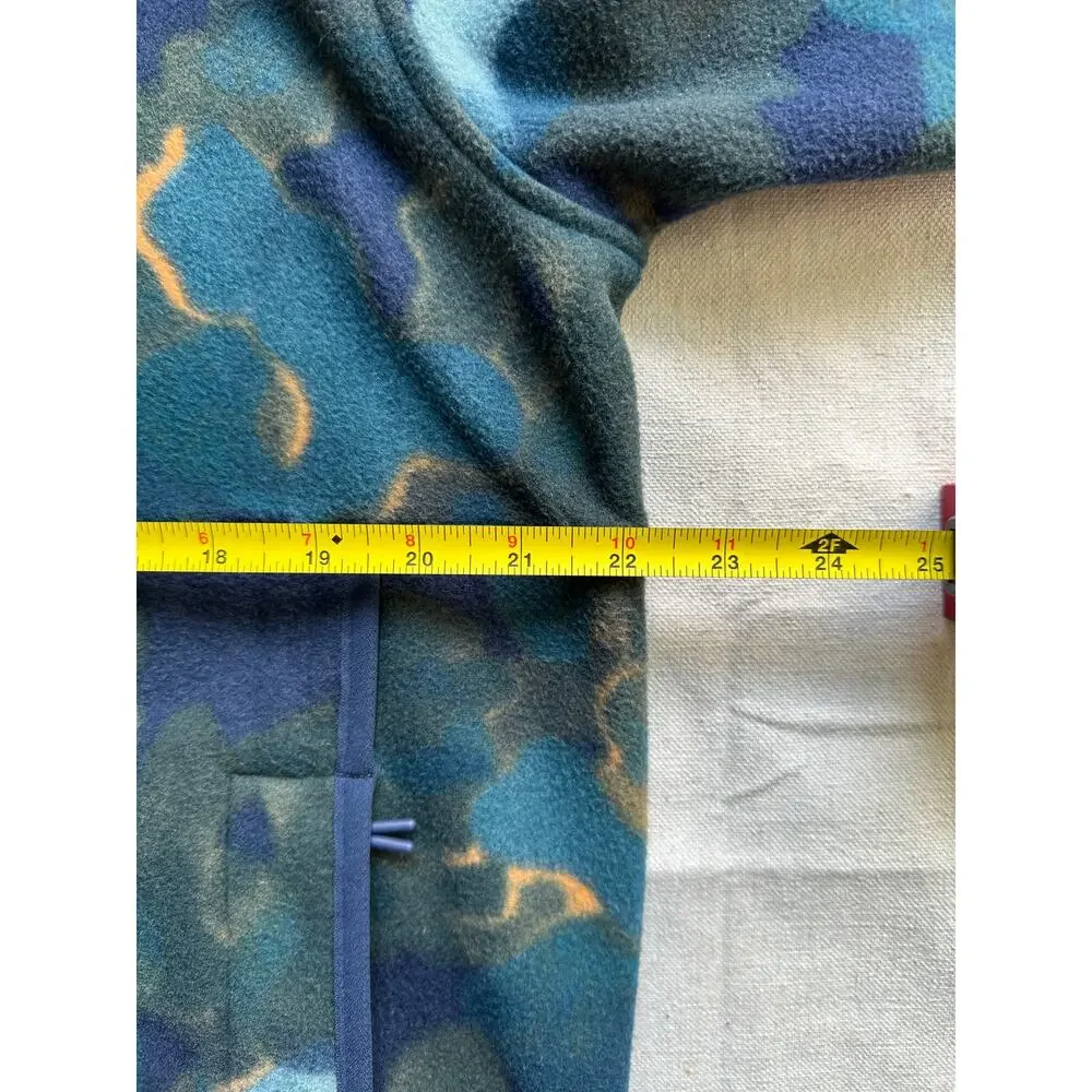 North Face Polartec Alpine Full Zip Fleece Navy Camo Mens Large - Picture 6 of 7